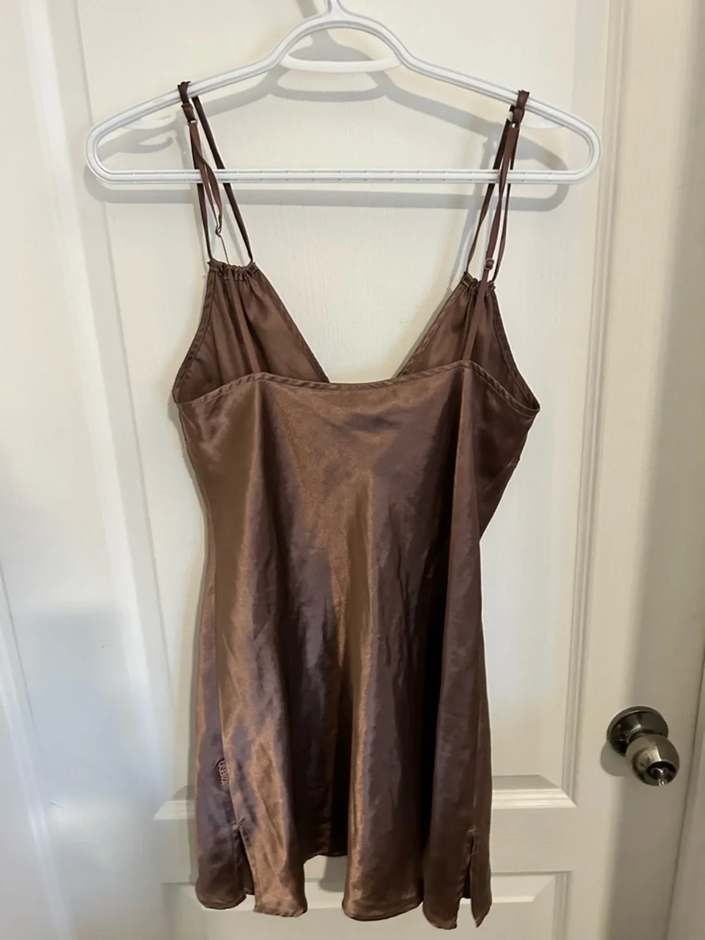 La SENZA Brown Satin Slip Chemise - Picture 3 of 3